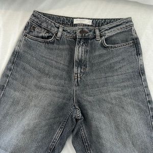 Topshop Gray Mom Jeans